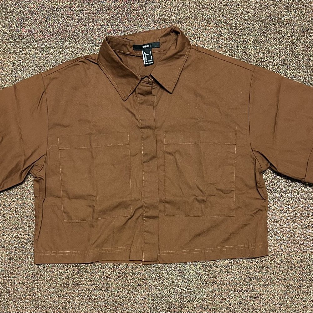Cropped Boxy Button Up